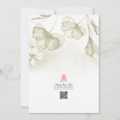 Olive Green Romantic Floral Watercolor Hochzeit Einladung (Rückseite)