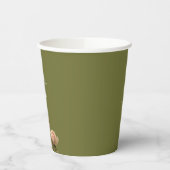 Olive Green & Rose Wedding Pappbecher (Links)