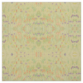 Olive Green Rusty Orange und Lila Stoff