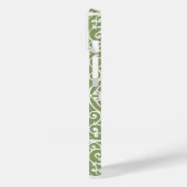 Olive Green Scrollings Muster Case-Mate iPhone Hülle (Rückseite / Links)