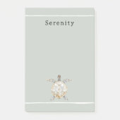 Olive Green Sea Turtle Personalized Post-it Klebezettel (Vorderseite)