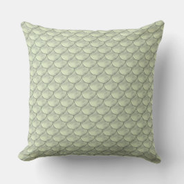 Olive Green Seamless Circle Pattern Kissen
