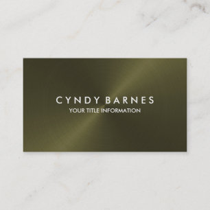 Olive Green Sheen Business Card Visitenkarte