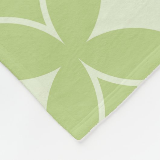 Olive Green Shippo Muster Fleecedecke (Ecke)