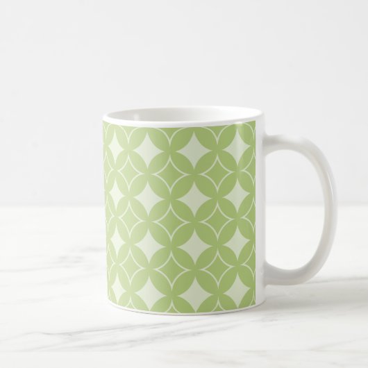 Olive Green Shippo Muster Kaffeetasse (Rechts)