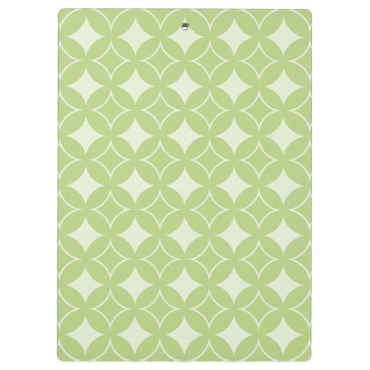 Olive Green Shippo Muster Klemmbrett (Rückseite)