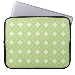 Olive Green Shippo Muster Laptopschutzhülle