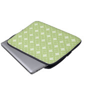Olive Green Shippo Muster Laptopschutzhülle (Vorne Knopf)