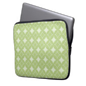 Olive Green Shippo Muster Laptopschutzhülle (Vorderseite Links)