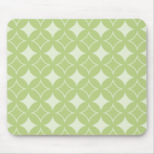 Olive Green Shippo Muster Mousepad