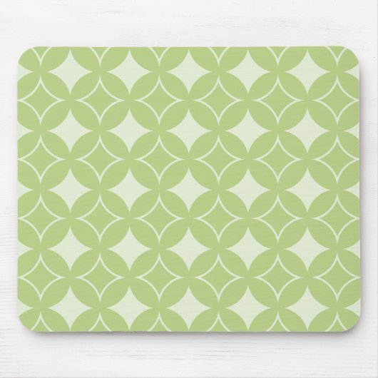 Olive Green Shippo Muster Mousepad (Vorne)