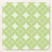 Olive Green Shippo Muster Rechteckiger Pappuntersetzer (Vorderseite)