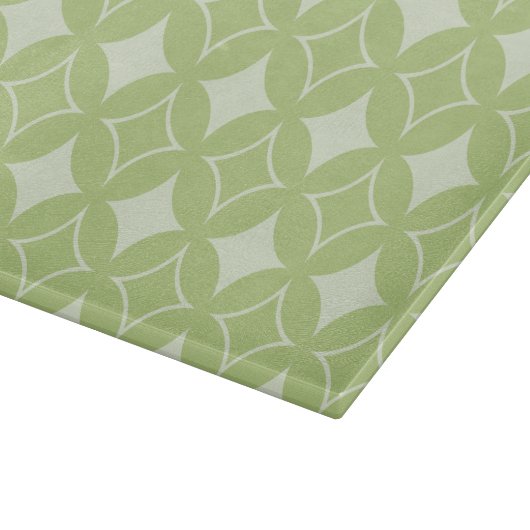 Olive Green Shippo Muster Schneidebrett (Ecke)