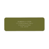Olive Green | Simple Wedding Return Address (Vorne)