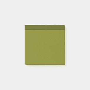 Olive Green Solid Color Minimalistisch Post-It Not Klebezettel