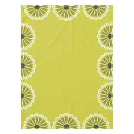 Olive Green Spanish Fans Tischdecke