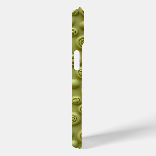 Olive Green Spiral iPhone Case Matte Style (Rückseite / Rechts)