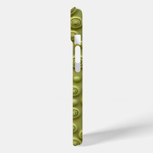 Olive Green Spiral iPhone Case Matte Style (Rückseite / Links)