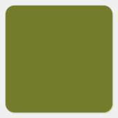 Olive Green Square Sticker (Vorderseite)