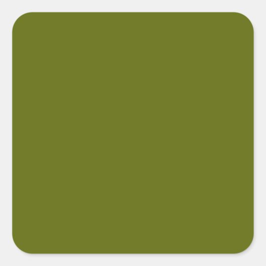 Olive Green Square Sticker (Vorderseite)