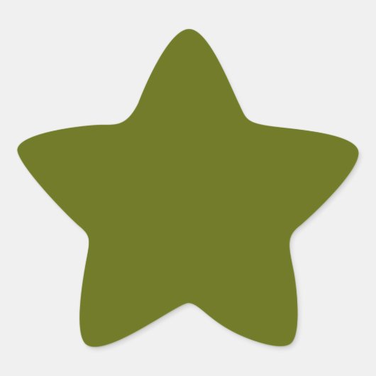 Olive Green Star Sticker (Vorderseite)