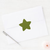 Olive Green Star Sticker (Umschlag)
