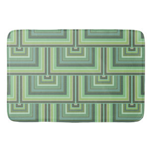 Olive green streifen quadratische Skalen Muster Badematte