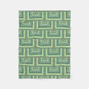 Olive green streifen quadratische Skalen Muster Fleecedecke