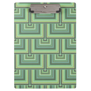 Olive green streifen quadratische Skalen Muster Klemmbrett