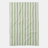 Olive Green Stripe Dish Towel Geschirrtuch (Vertikal)