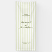 Olive Green Stripe Wedding Banner (Vertikal)