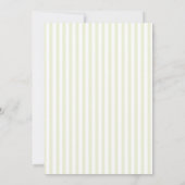 Olive Green Stripe Wedding Invitation Einladung (Rückseite)