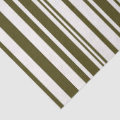 Olive Green Striping Muster Seidenpapier (Detail)