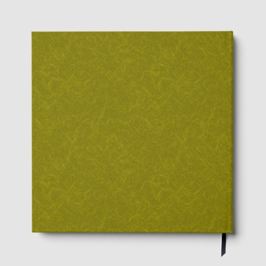 Olive green surface with subtle swirling pattern gästebuch (Rückseite)