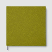 Olive green surface with subtle swirling pattern gästebuch (Vorderseite)
