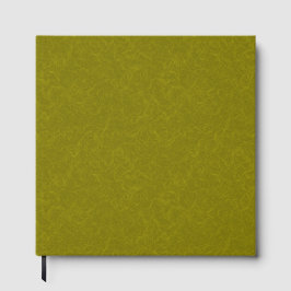 Olive green surface with subtle swirling pattern gästebuch