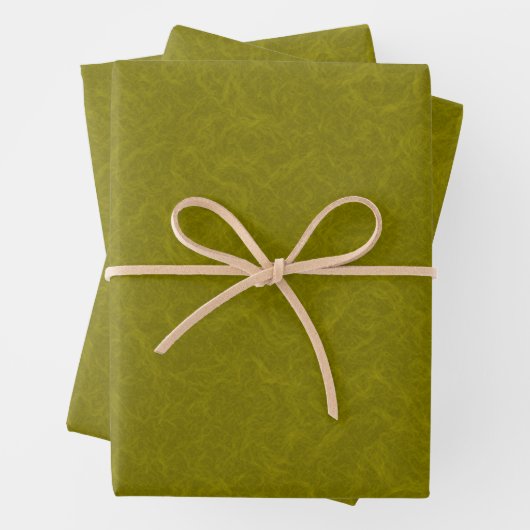 Olive green surface with subtle swirling pattern geschenkpapier set (Beispiel)