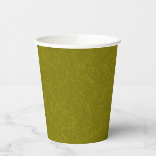 Olive green surface with subtle swirling pattern pappbecher (Links)