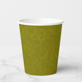 Olive green surface with subtle swirling pattern pappbecher