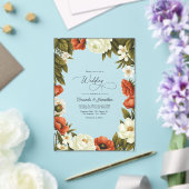 Olive Green Terracotta & Soft Ivory Floral Wedding Acryleinladungen (In Situ (Hochzeit))