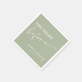 Olive Green The Night Before Probe Dinner Serviette (Ecke)