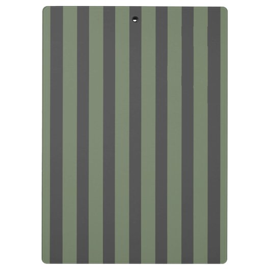 Olive Green Tick Strick Modern Klemmbrett (Rückseite)