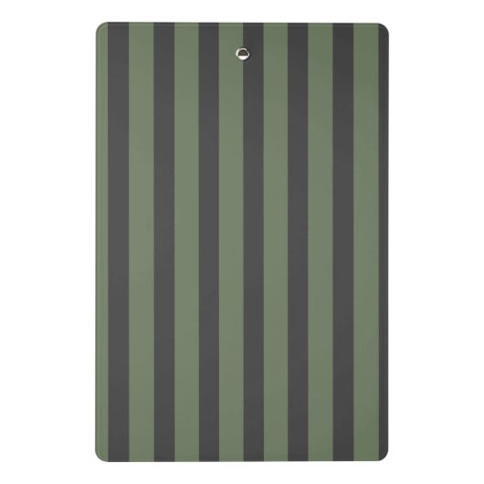 Olive Green Tick Strick Modern Mini Klemmbrett (Rückseite)