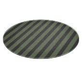 Olive Green Tick Strick Modern Schneidebrett (Ecke)