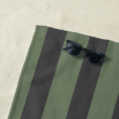 Olive Green Tick Striping Duschvorhang Strandtuch (Beispiel)