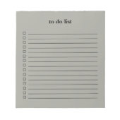 Olive Green To Do List Minimalist Teacher Simple Notizblock (Vorderseite)