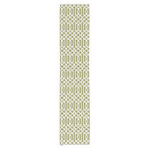 Olive Green Trellis Kurzer Tischläufer (Vorderseite)
