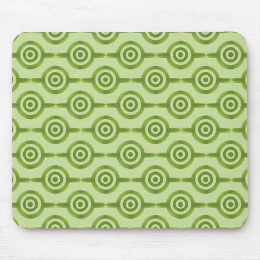 Olive Green Trendy Circles Mousepad (Vorne)