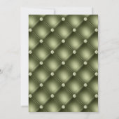 Olive Green Tufted Diamonds Pattern Muslim Hochzei Einladung (Rückseite)