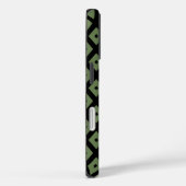 Olive-Green-und Black-Diamant-Muster Case-Mate iPhone Hülle (Rückseite / Rechts)